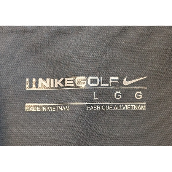 Nike Golf Windbreaker Jacket Mens L Black Quarter Zip Short Sleeve VERY NICE! - Picture 6 of 7